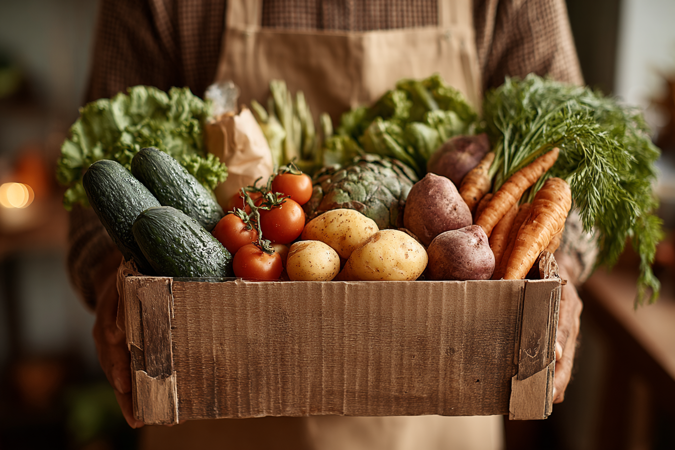 Healthy family meal preparation in a modern kitchen